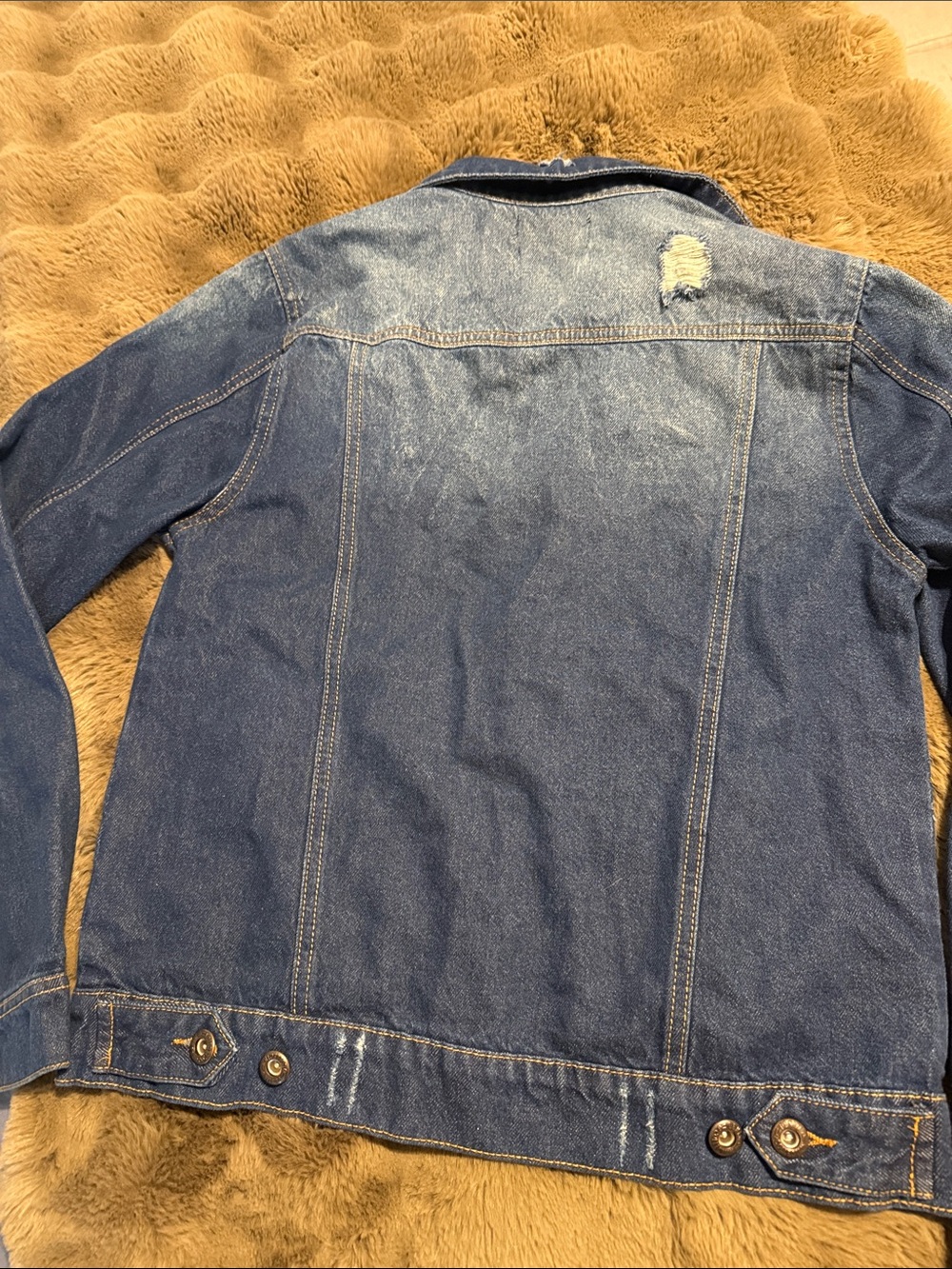 Blue Distressed Denim Jacket - Pale Ride - Picture 3 of 4